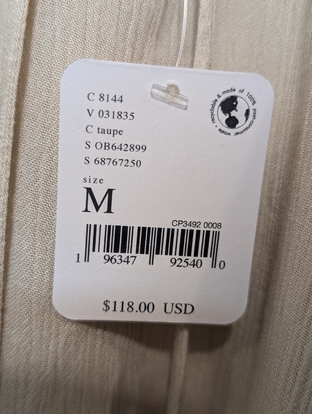 Free People Bohemian Beige/Tan Viscose Dress Size M - Picture 4 of 9